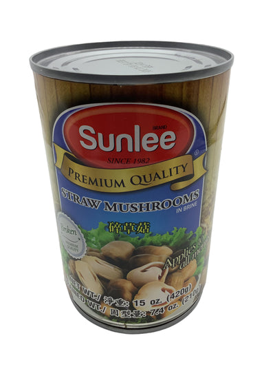 Sunlee Straw Mushrooms In Brine - Broken