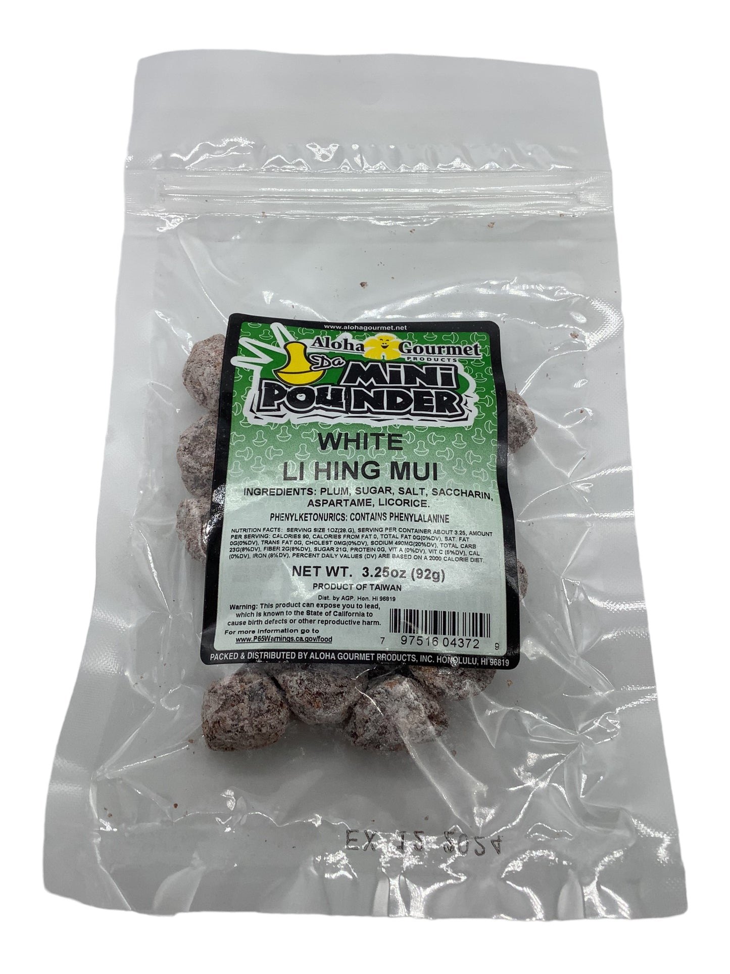 Aloha Gourmet White Li Hing Mui