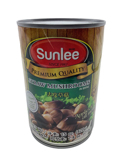 Sunlee Straw Mushrooms In Brine - Medium Peeled