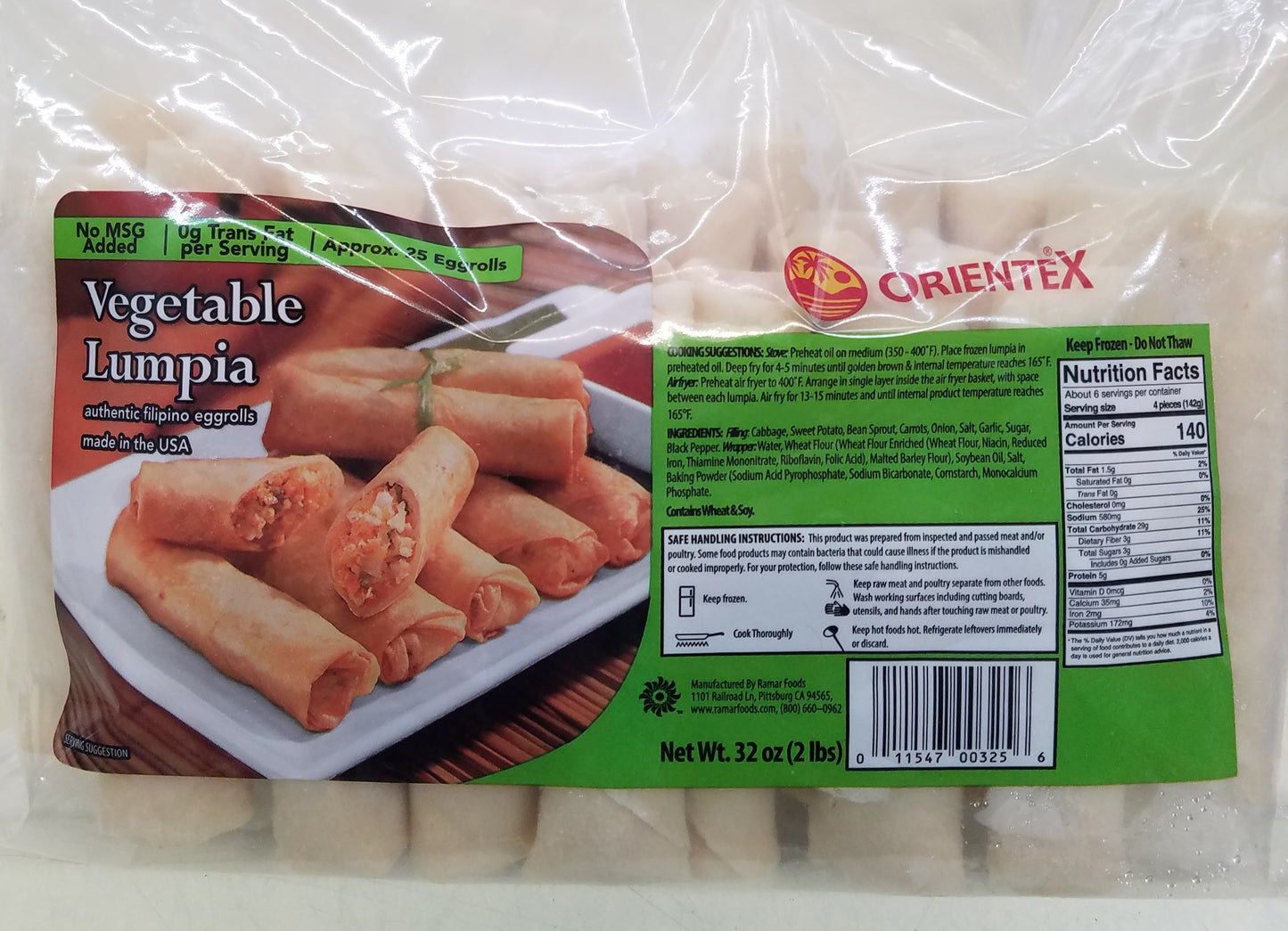 Orientex Vegetable Lumpia