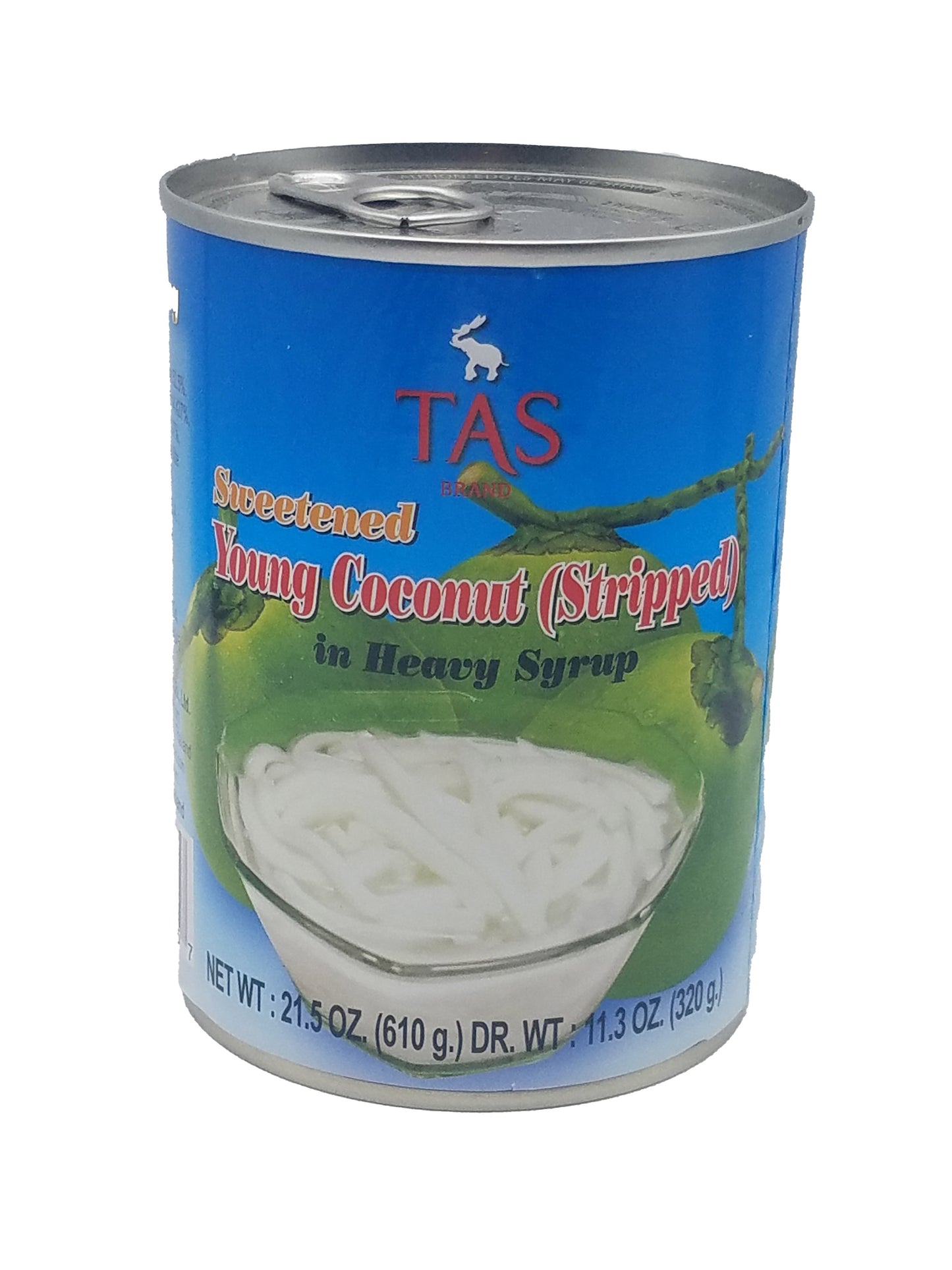 TAS Sweetened Young Coconut (Stripped) in Heavy Syrup