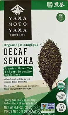 Yamamotoyama Organic Decaf Sencha Tea Bags 18ct