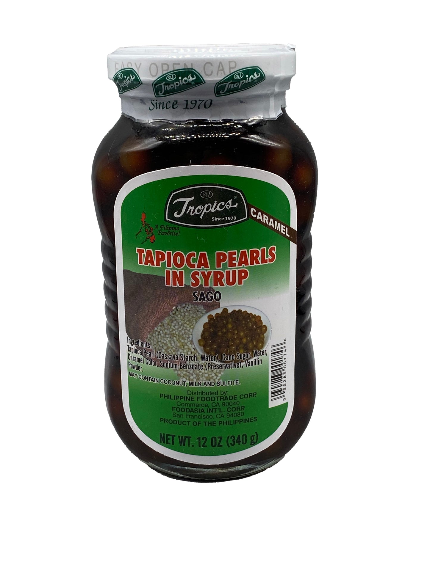 Tropics Tapioca Pearls in Syrup - Caramel