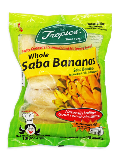 Tropics Frozen Whole Saba Bananas