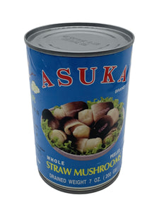 Asuka Whole Straw Mushrooms (Peeled)