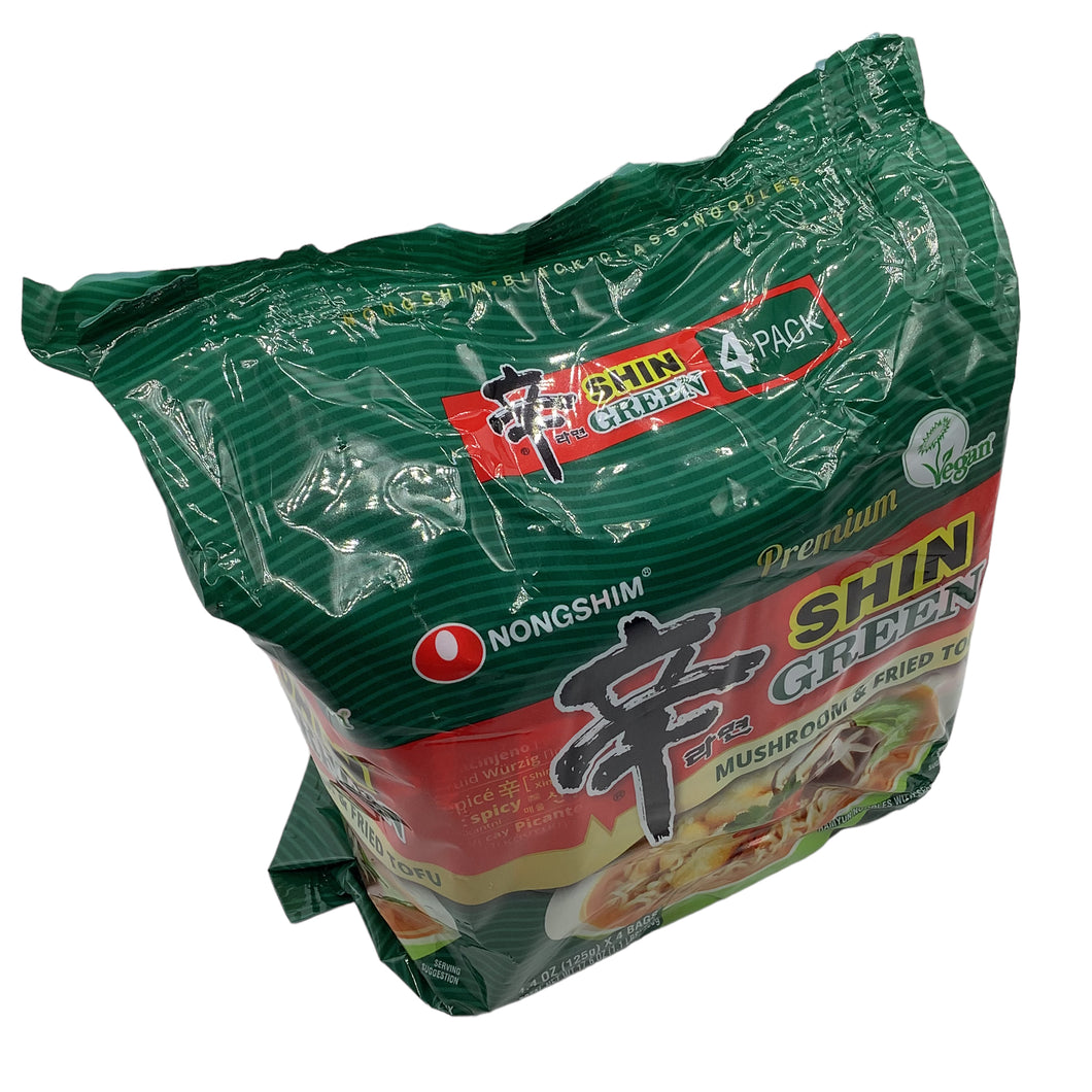 Nongshim Shin Green Noodle With Mushroom & Fried Tofu - Family Pack