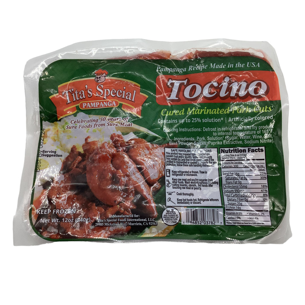 Tita's Special Pampanga Tocino - Cured Marinated Pork Cuts