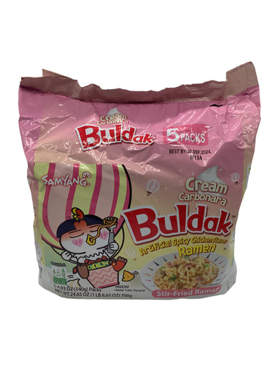 Samyang Buldak Cream Carbonara Artificial Spicy Chicken Flavor Ramen