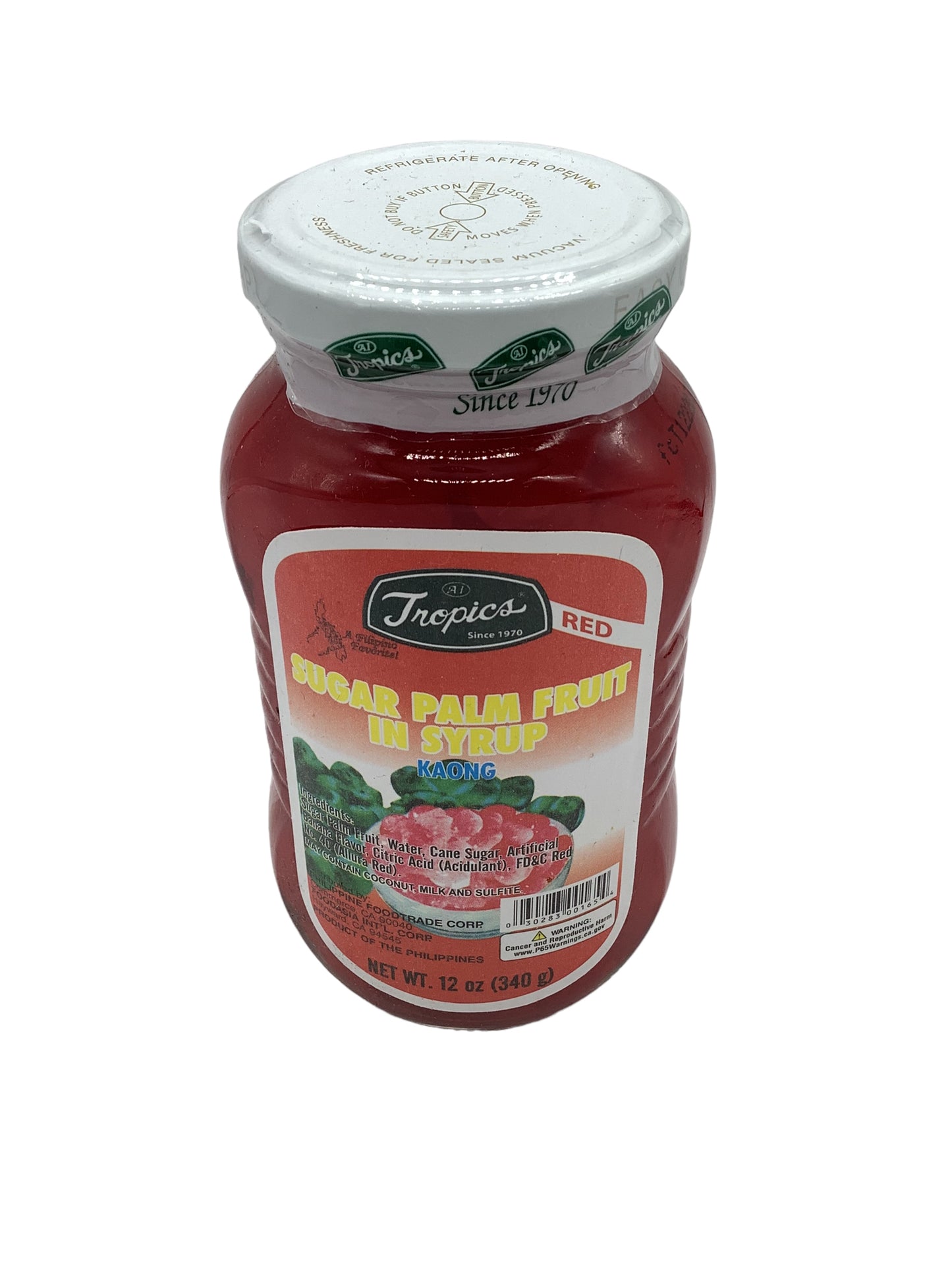 Tropics Red Sugar Palm Fruit In Syrup