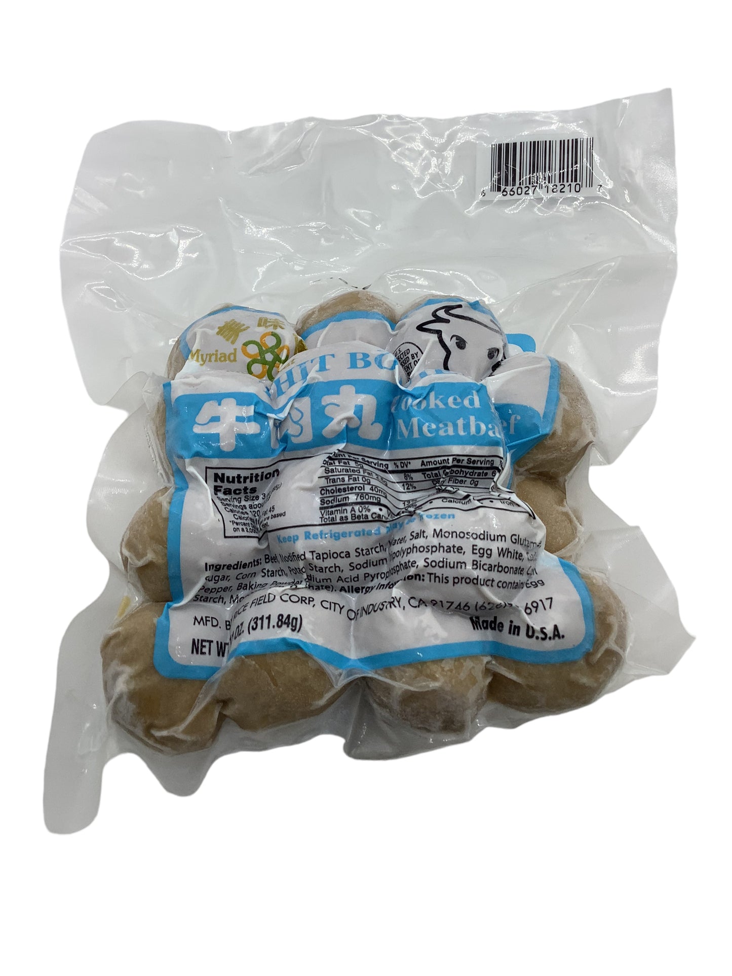 Myriad Foods Cooked Beef Meatballs