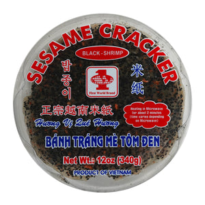 First World Black Sesame Cracker with Shrimp