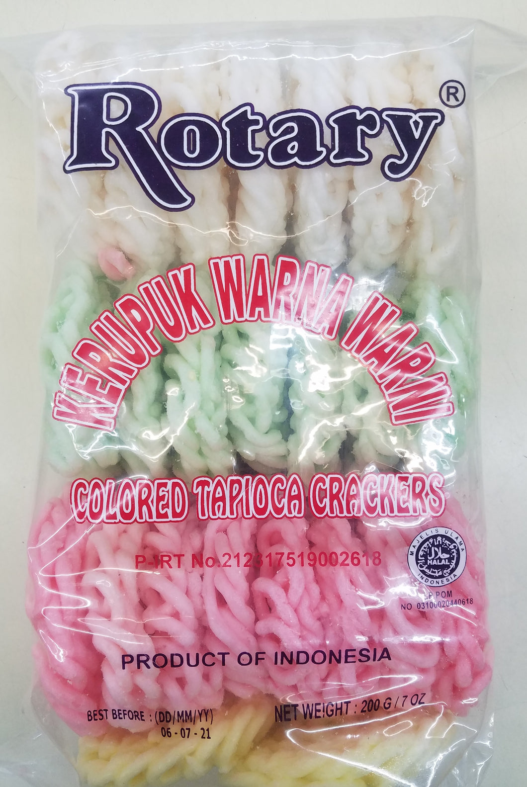 Rotary Colored Tapioca Crackers