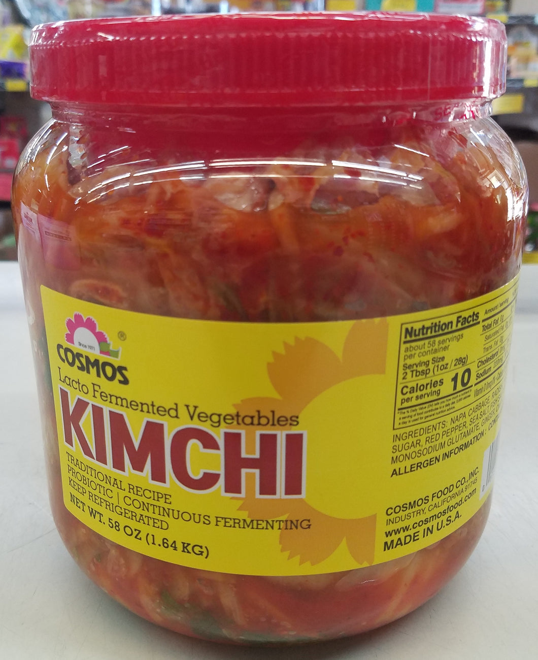 Cosmos Lacto Fermented Vegetables Kimchi 58oz