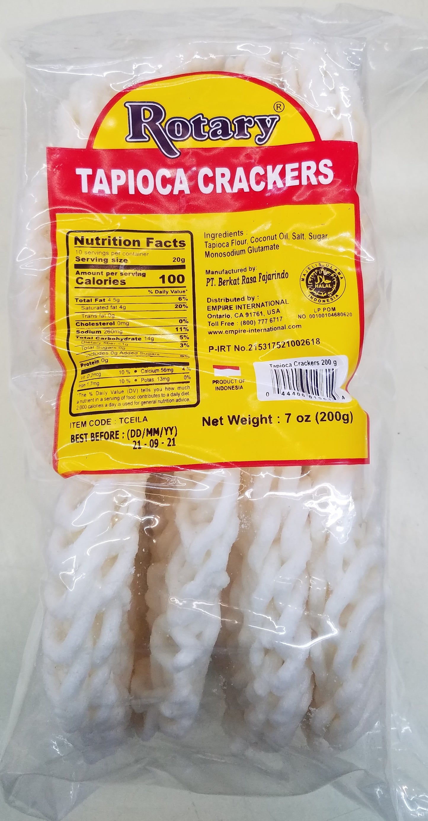 Rotary Tapioca Crackers (Krupuk)