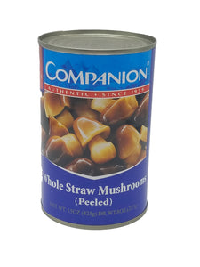 Companion Whole Straw Mushrooms (Peeled)