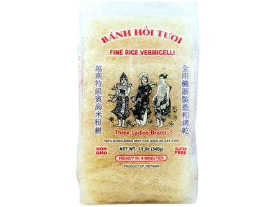 Three Ladies Fine Rice Vermicelli 12 oz