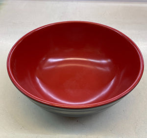 Red/Black Soup Bowl 8"