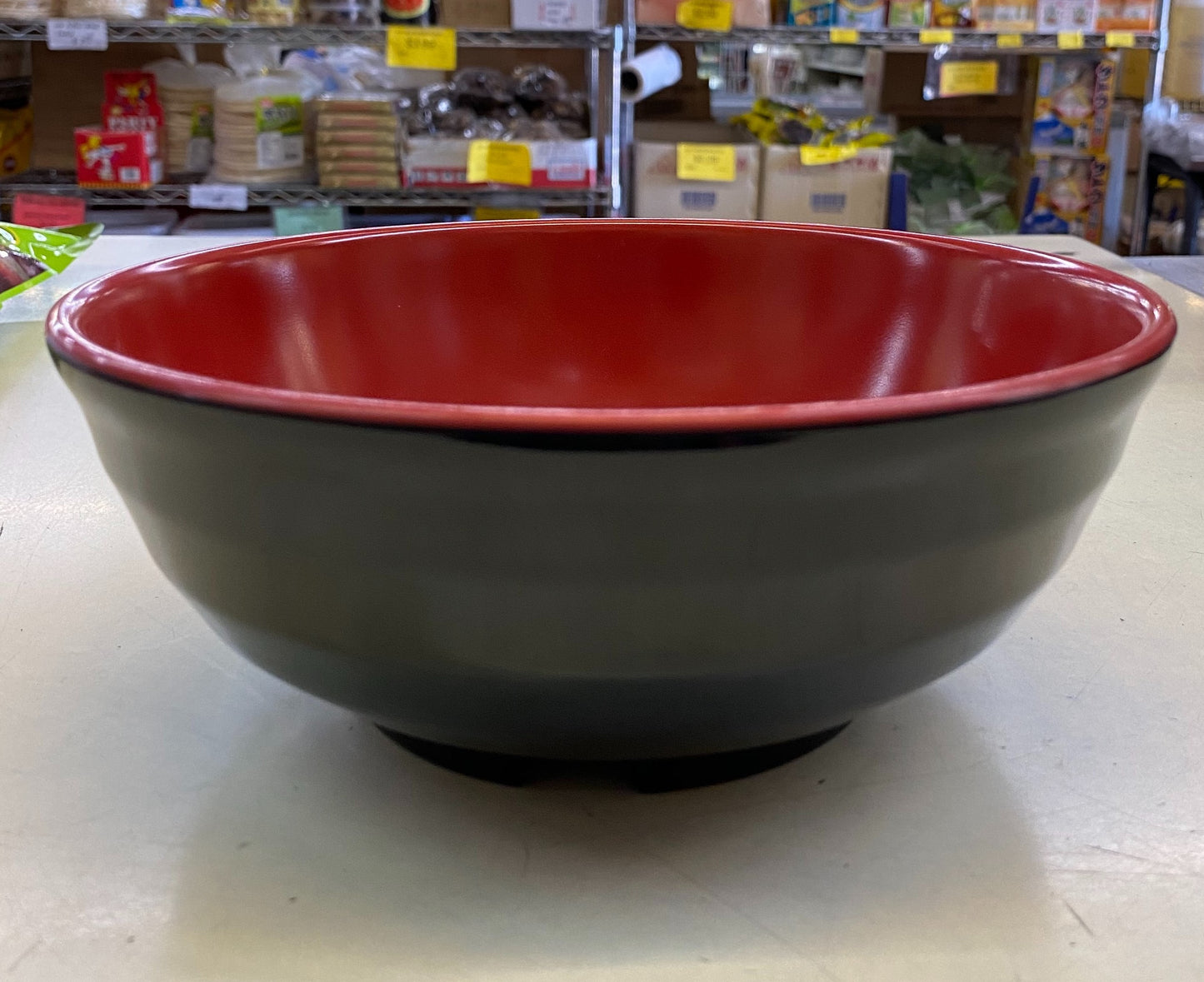 Red/Black Soup Bowl 8"
