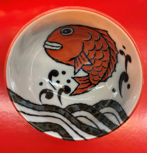Japanese Red Fish Bowl
