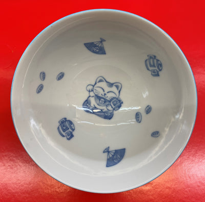 Japanese Blue Kitten Bowl