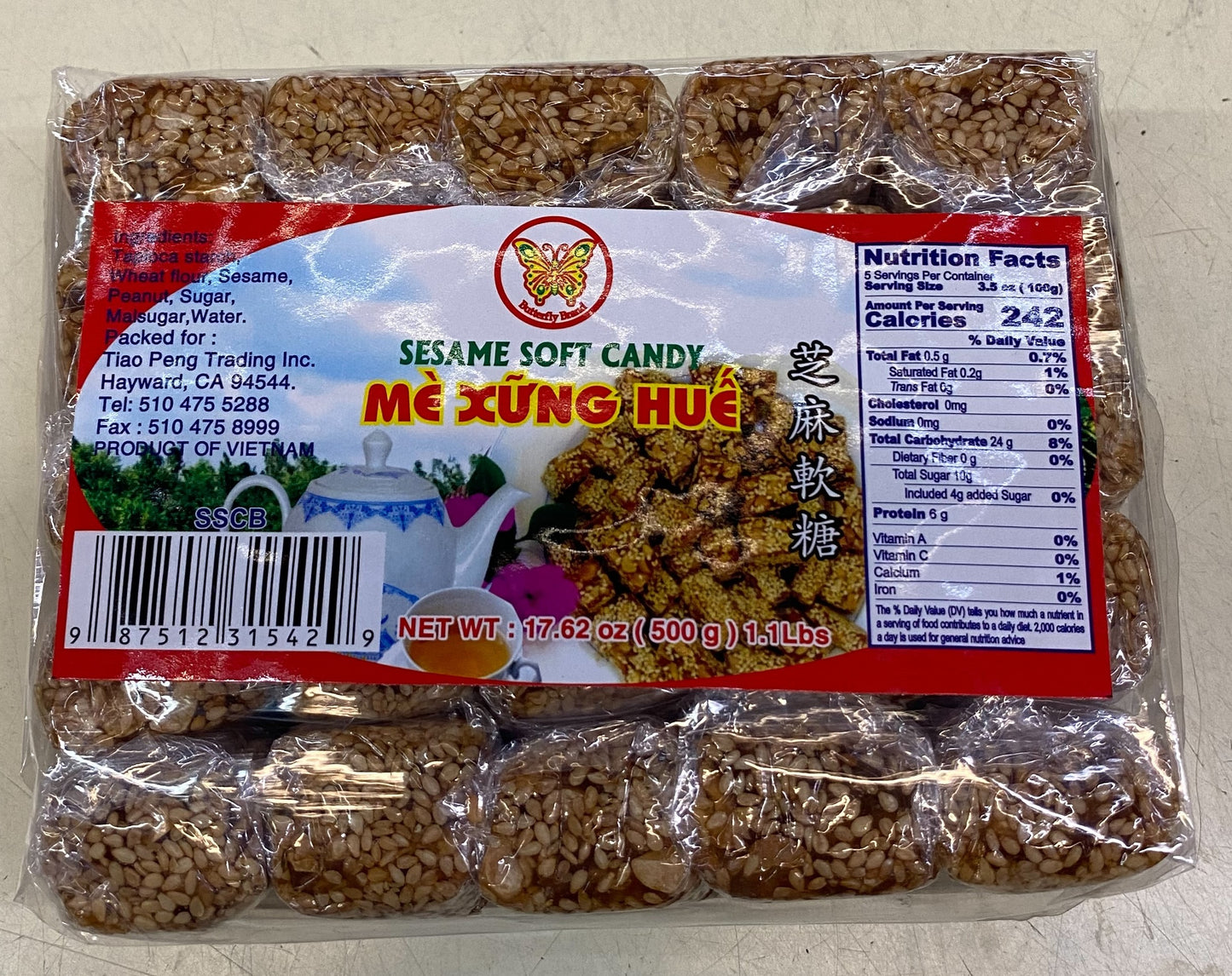 Butterfly Sesame Soft Candy