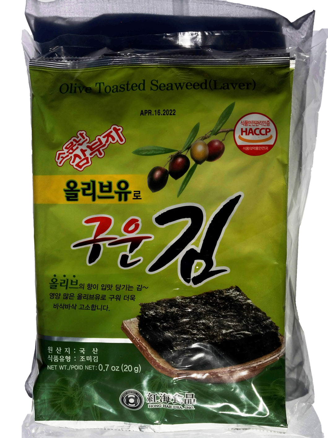 Chung Hae Olive Toasted Seaweed