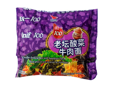 Unif 100 Instant Noodle- Artificial Beef With Sauerkraut Flavor