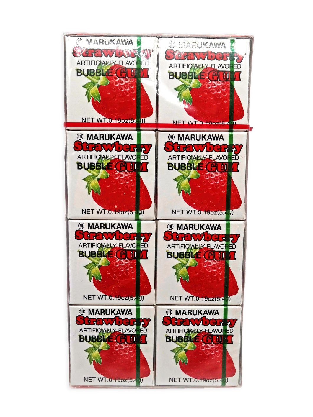 Marukawa Strawberry Bubble Gum - 8 Packs