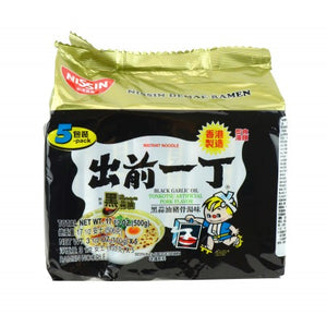 Nissin Black Garlic Oil Tonkotsu Flavor Instant Noodles (5 pack)