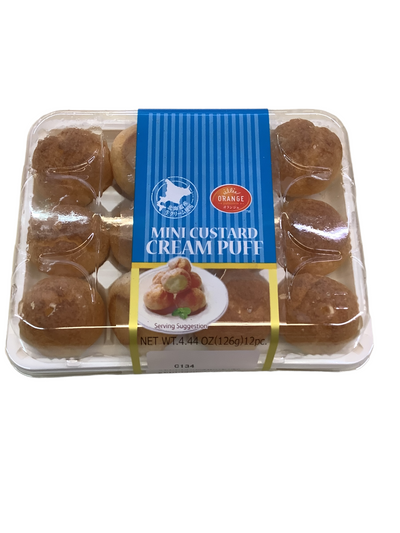Orange Patisserie Mini Custard Cream Puff