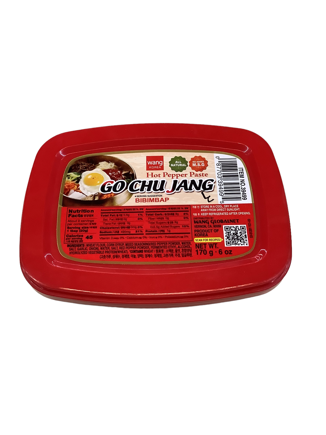 Wang Gochujang Bibimbap 6oz