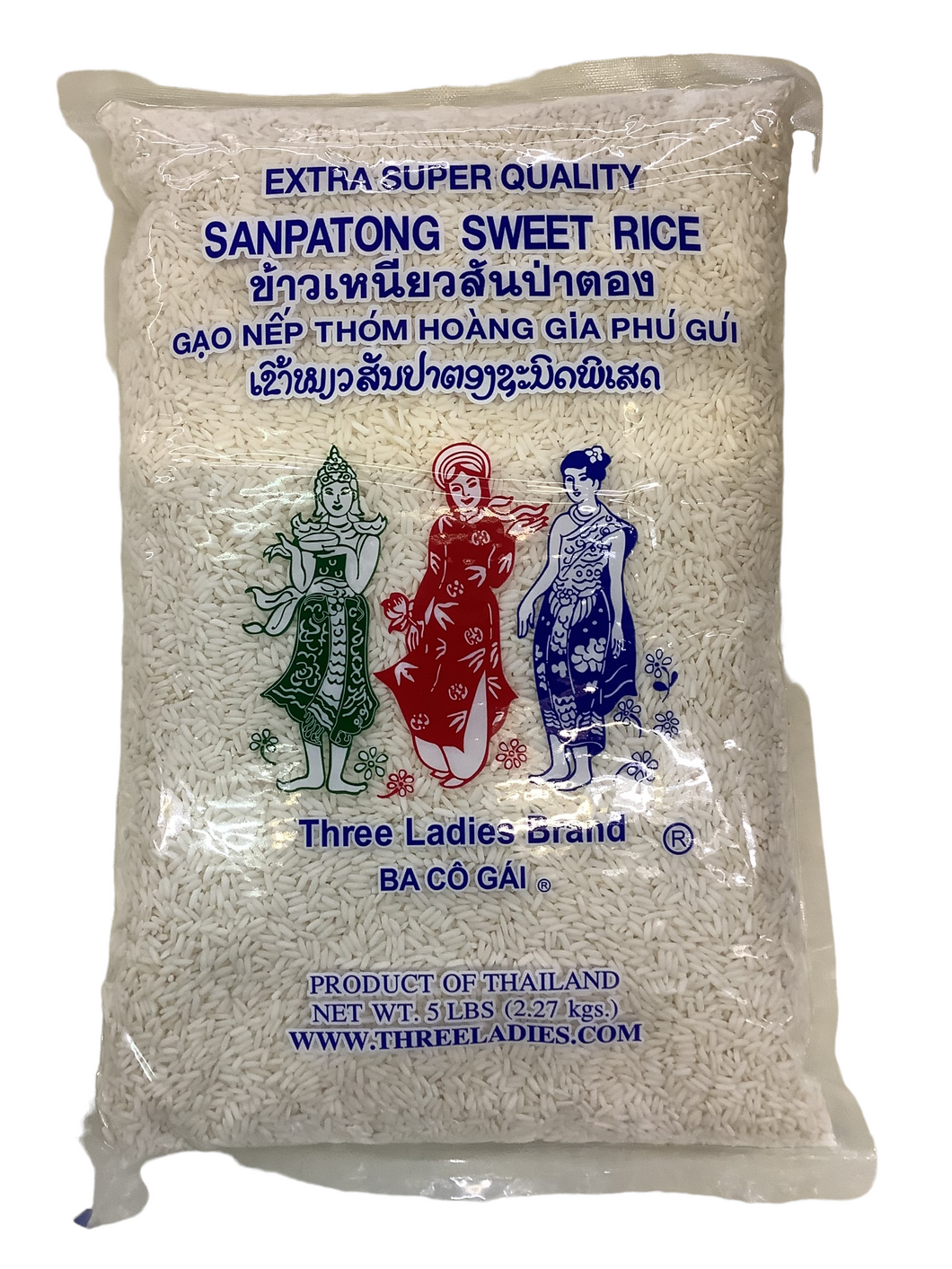 Three Ladies Sanpatong Sweet Rice 5lb