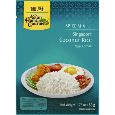 Asian Home Gourmet Singapore Coconut Rice Spice Mix