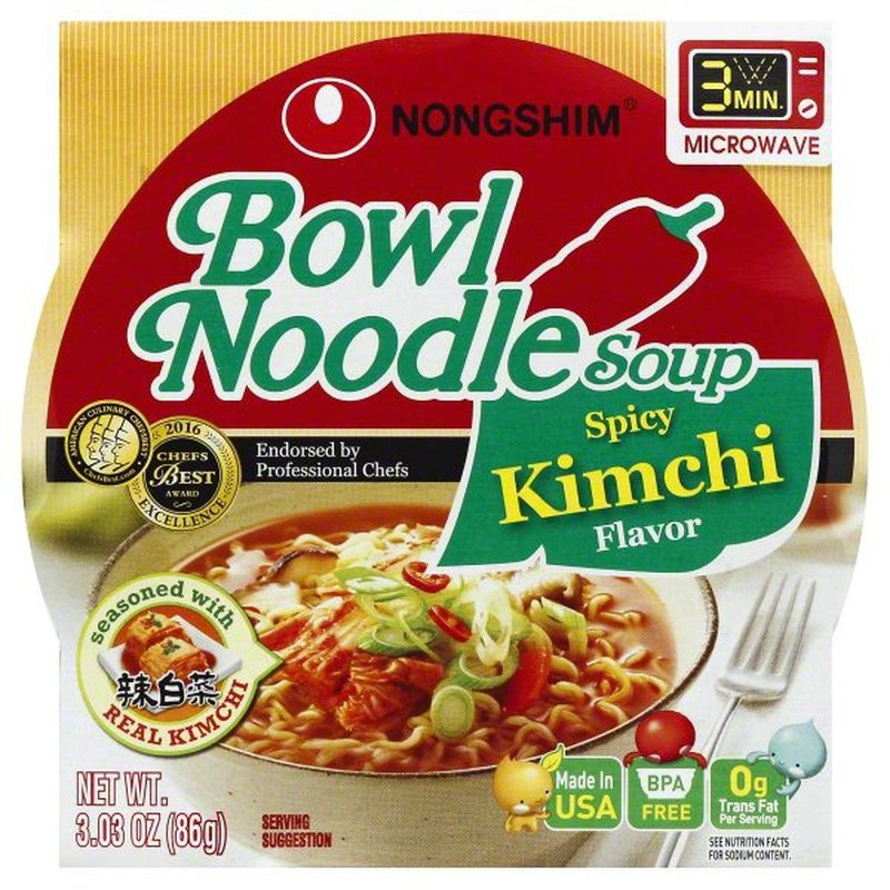 Nongshim Bowl Noodle Soup- Spicy Kimchi
