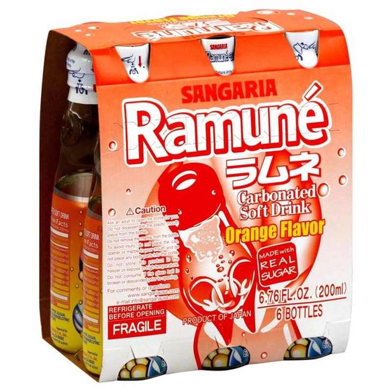 Sangaria Orange Ramune (6 pack)