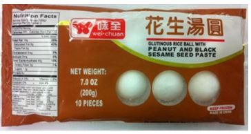 Wei Chuan Glutinous Rice Ball with Peanut and White Sesame Seed Paste