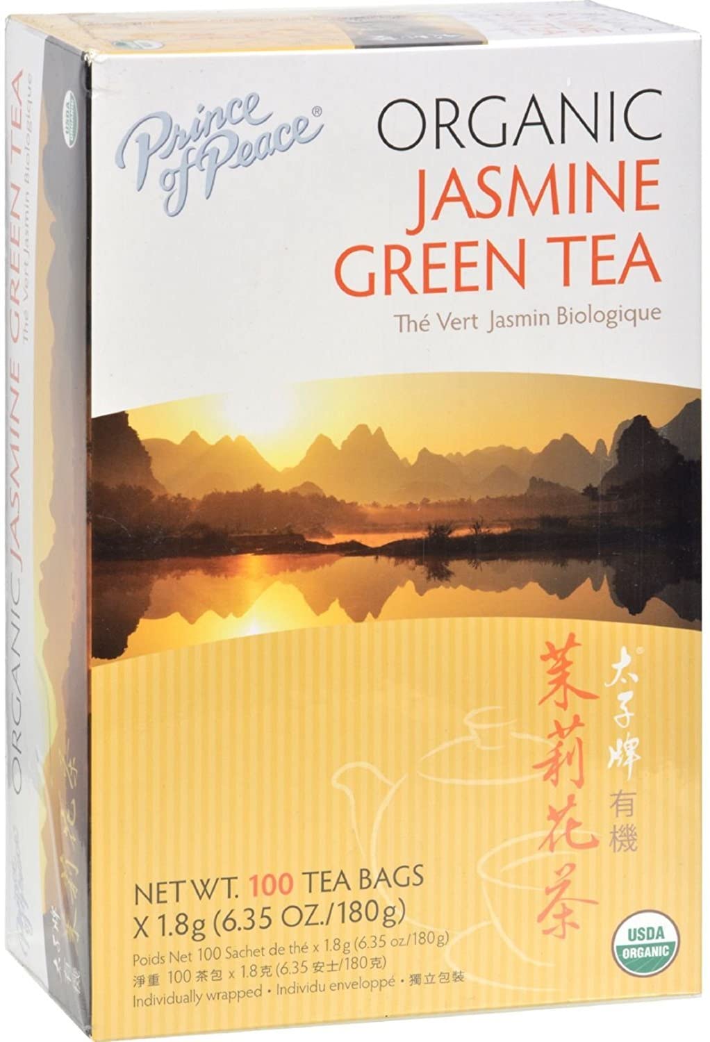 Prince of Peace Organic Jasmine Green Tea 100 Bags