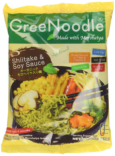 GreeNoodle Shiitake & Soy Sauce Instant Noodles